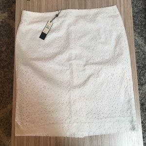 Talbots White Eyelet Skirt NWT Size 16